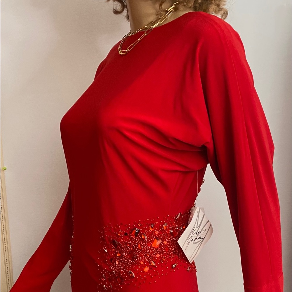 Badgley Mischka Mark & James Red mini dress